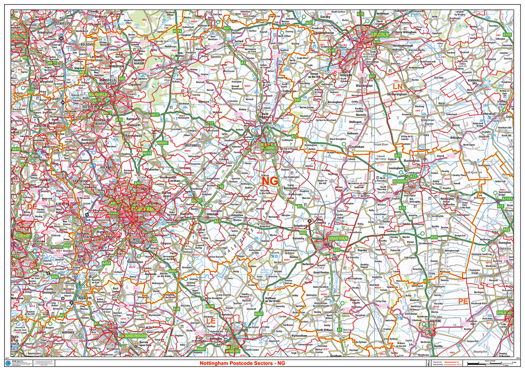 Nottingham - NG - Postcode Sector Map (G11)