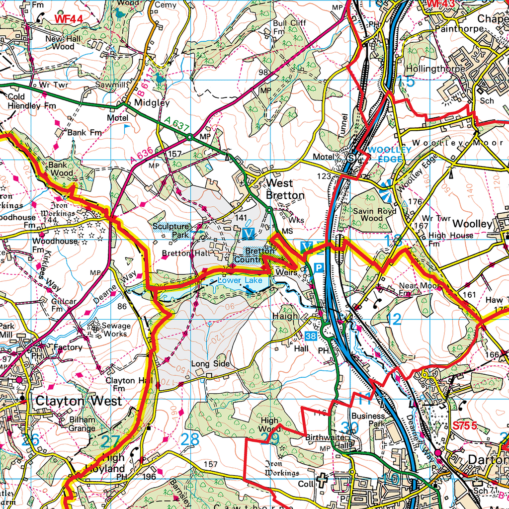 Wakefield - WF - Postcode Sector Map (G120)