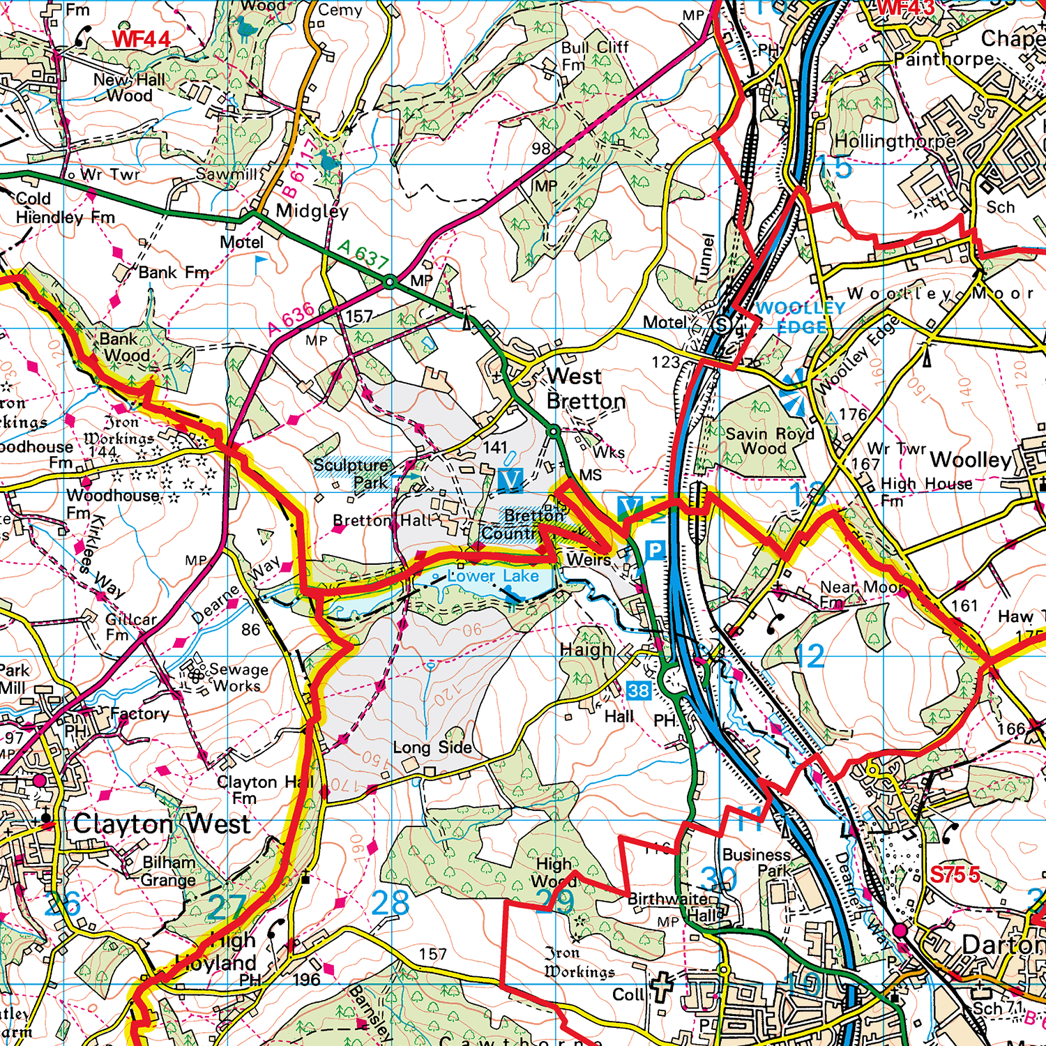 Wakefield - WF - Postcode Sector Map (G120)