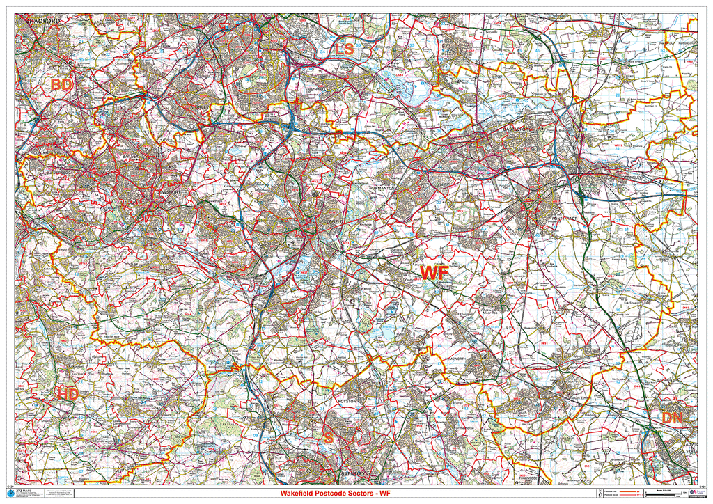 Wakefield - WF - Postcode Sector Map (G120)