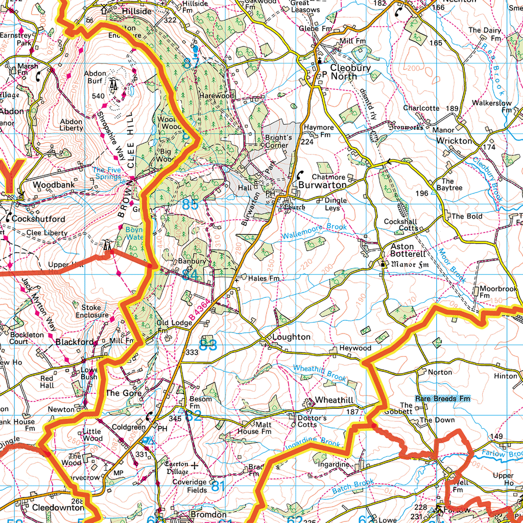 Wolverhampton - WV- Postcode Sector Map (G124)