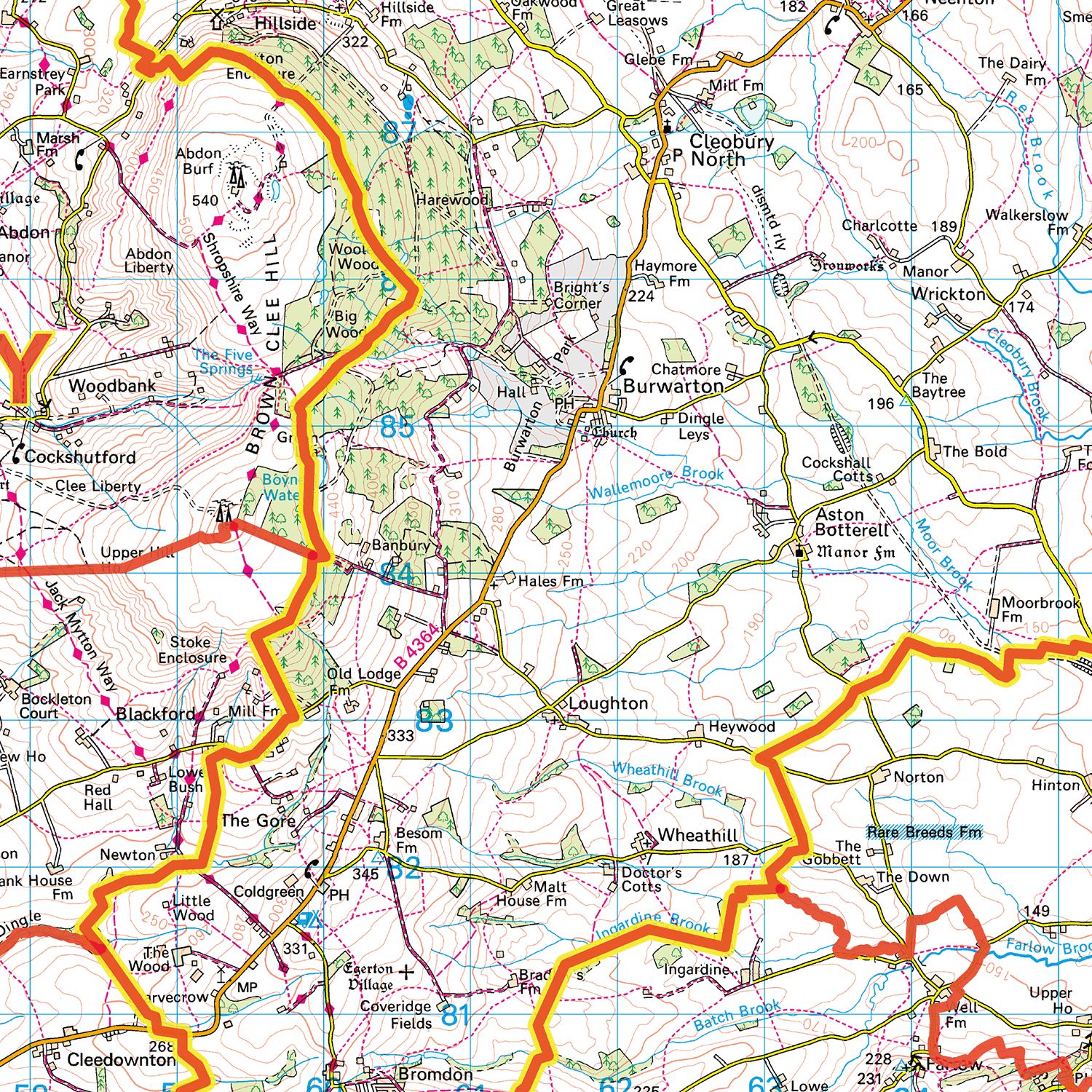 Wolverhampton - WV- Postcode Sector Map (G124)