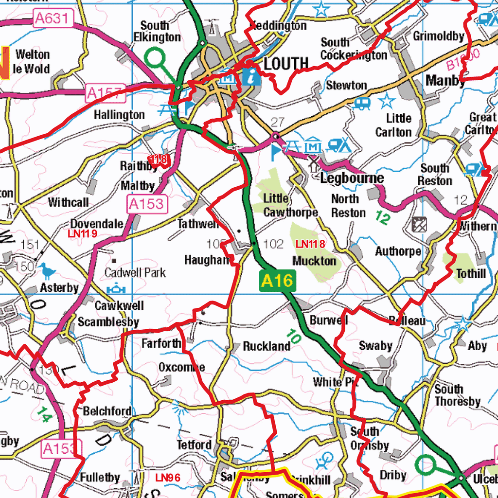 Doncaster - DN - Postcode Wall Map (G13)