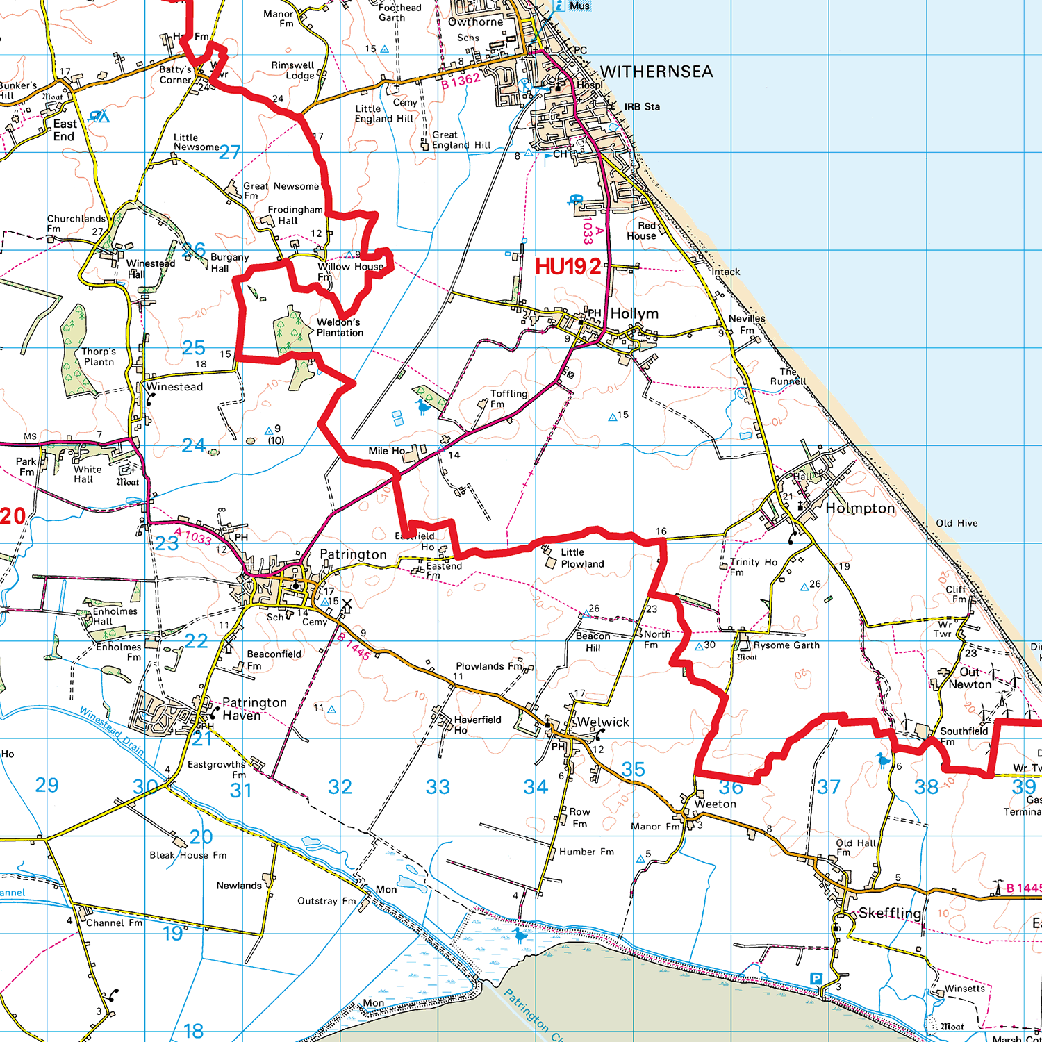 Hull - HU - Postcode Sector Map (G16)