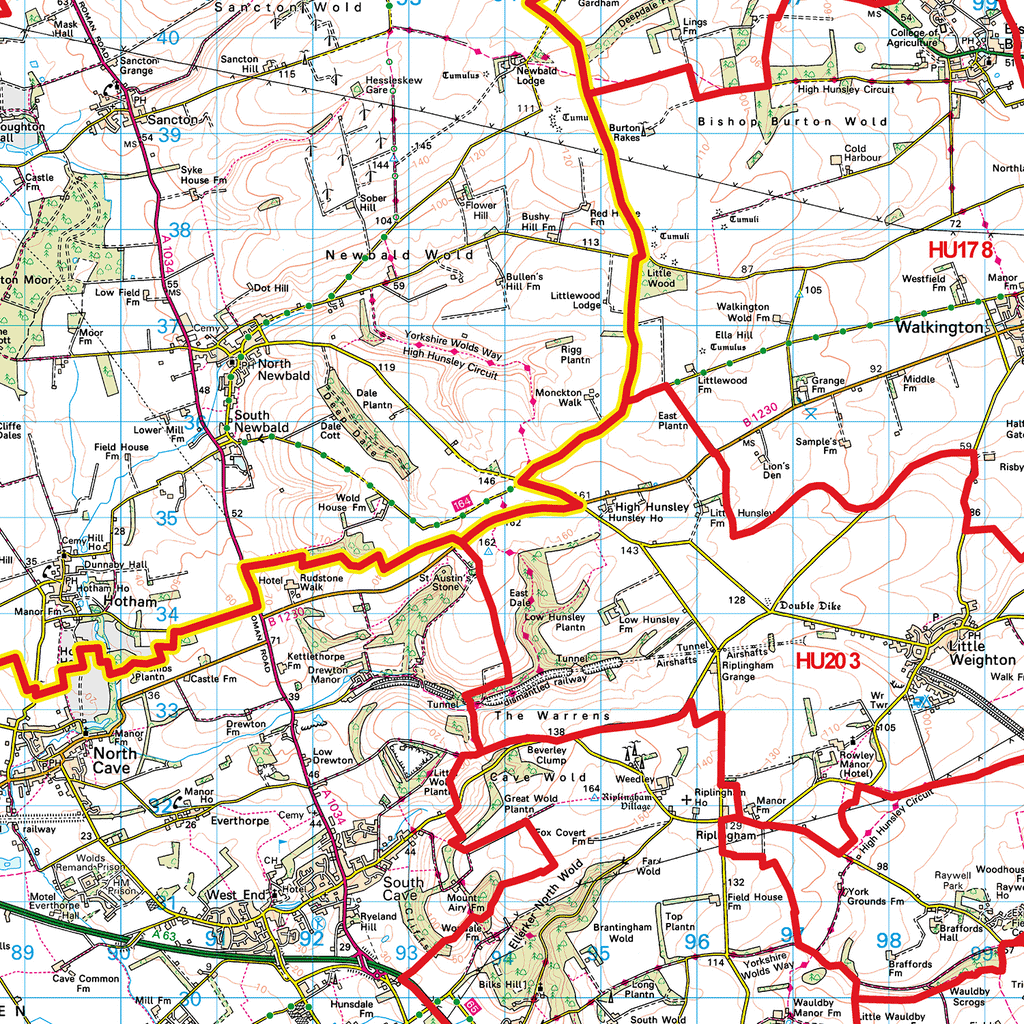 Hull - HU - Postcode Sector Map (G16)