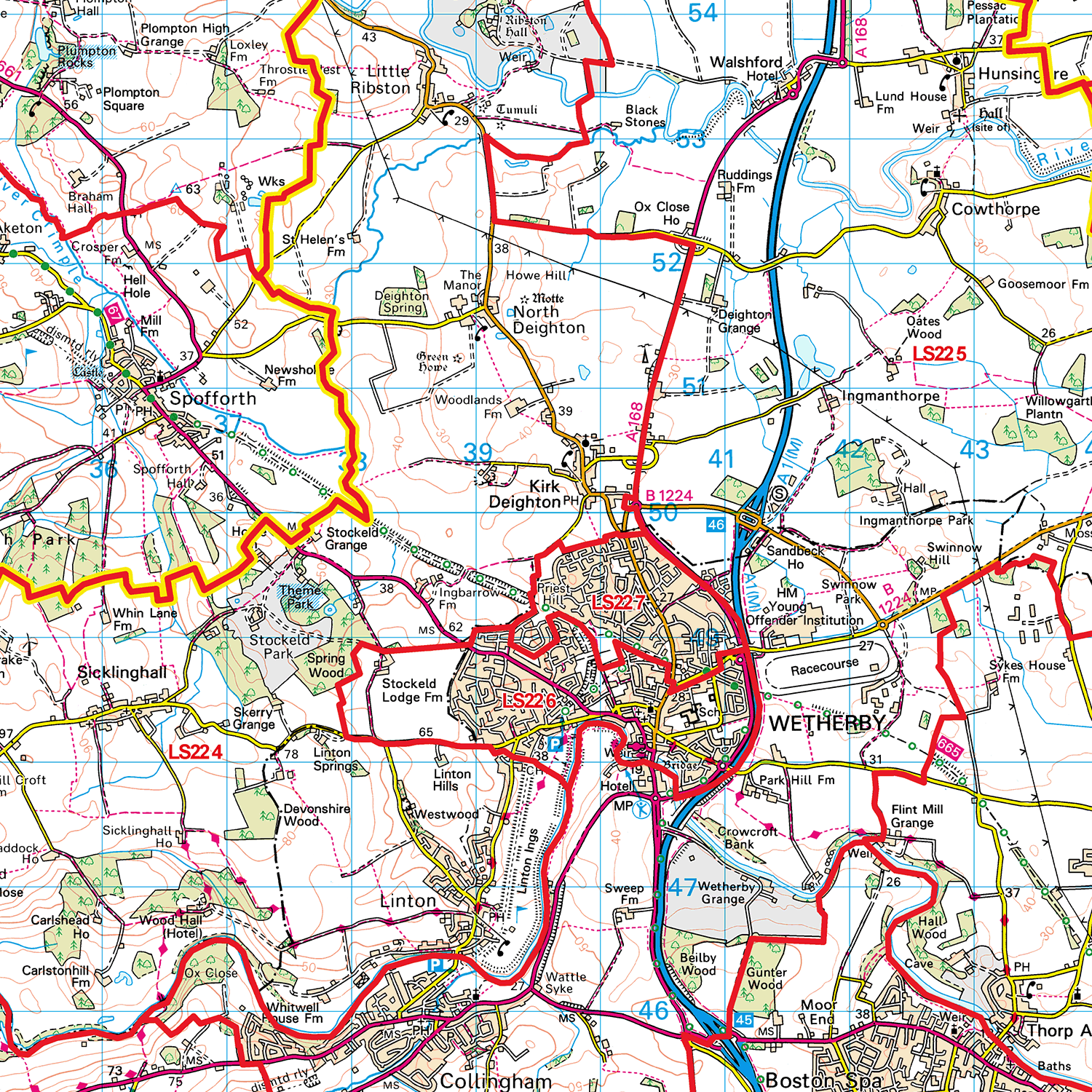 Ls Postcode Sector Map Leeds - LS - Postcode Sector Map (G17) – XYZ Maps