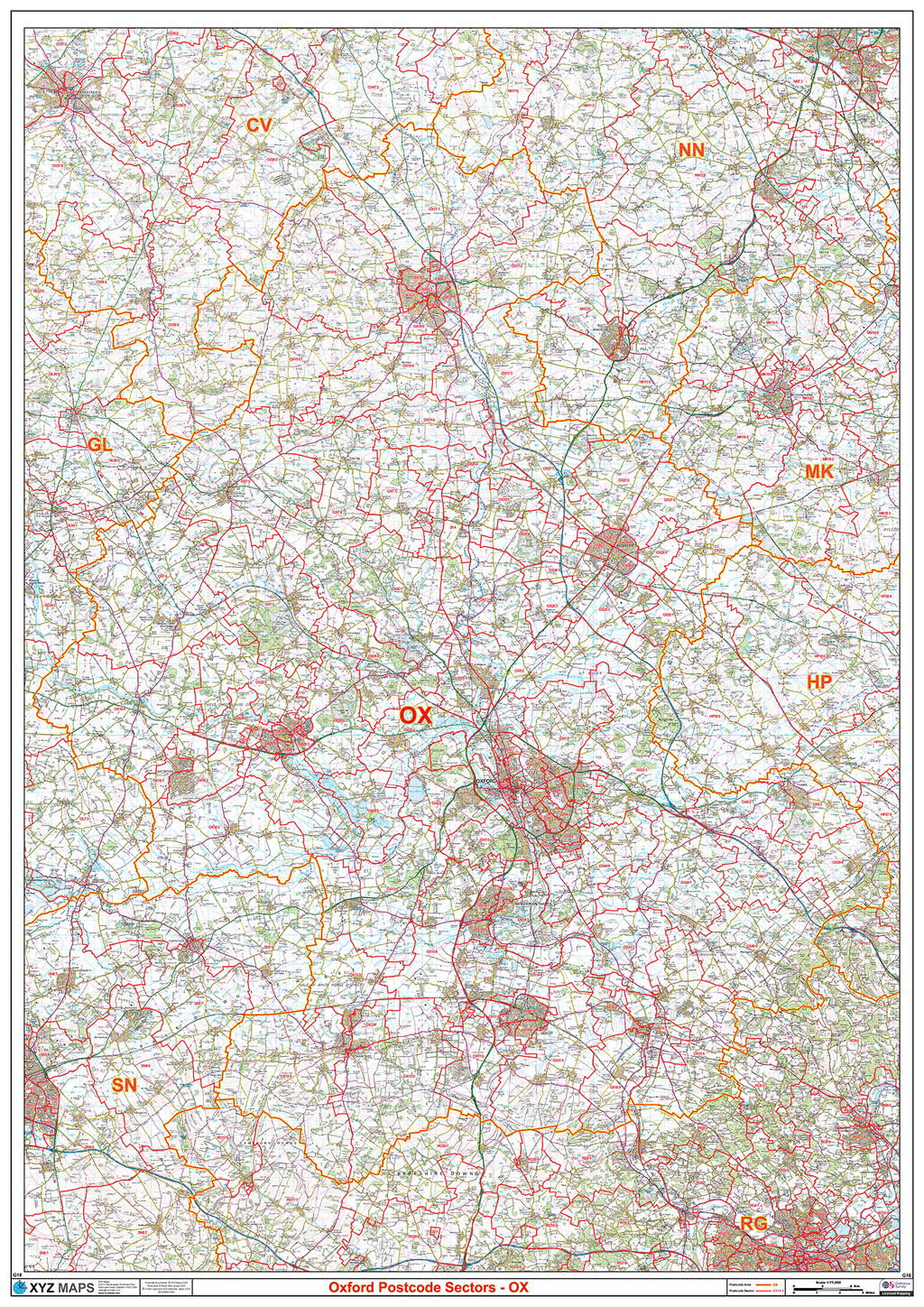 Oxford - OX - Postcode Sector Map (G18)