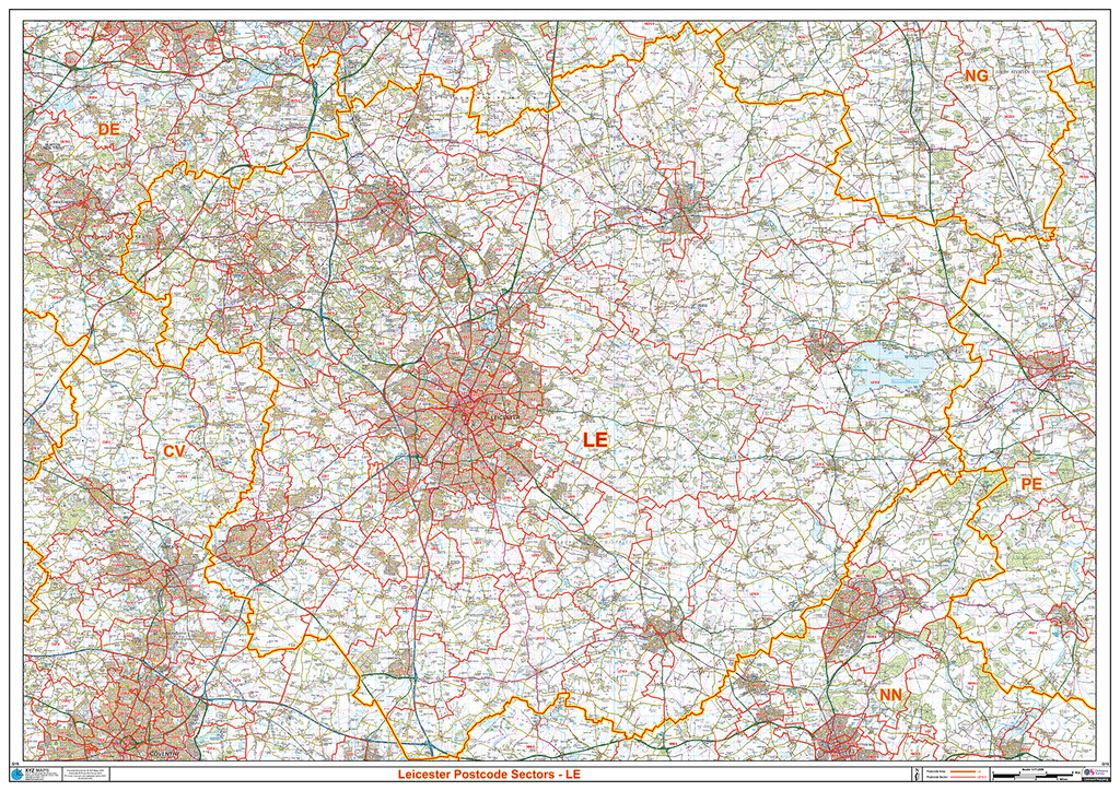 Leicester - LE - Postcode Sector Map (G19)