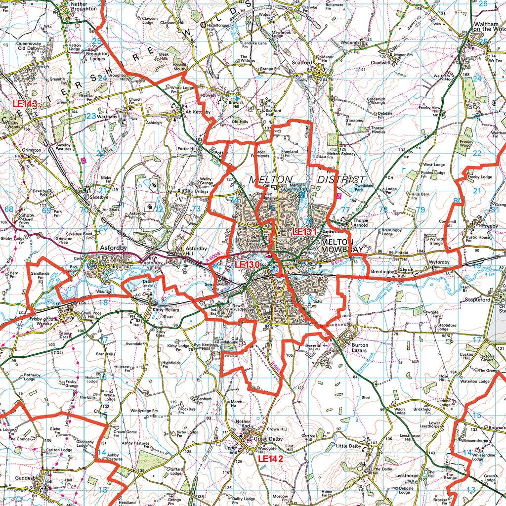 Leicester - LE - Postcode Sector Map (G19)