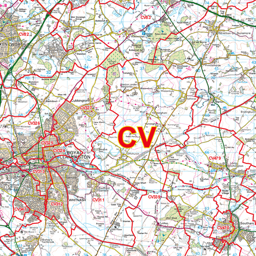 Coventry - CV - Postcode Sector Map (G20)