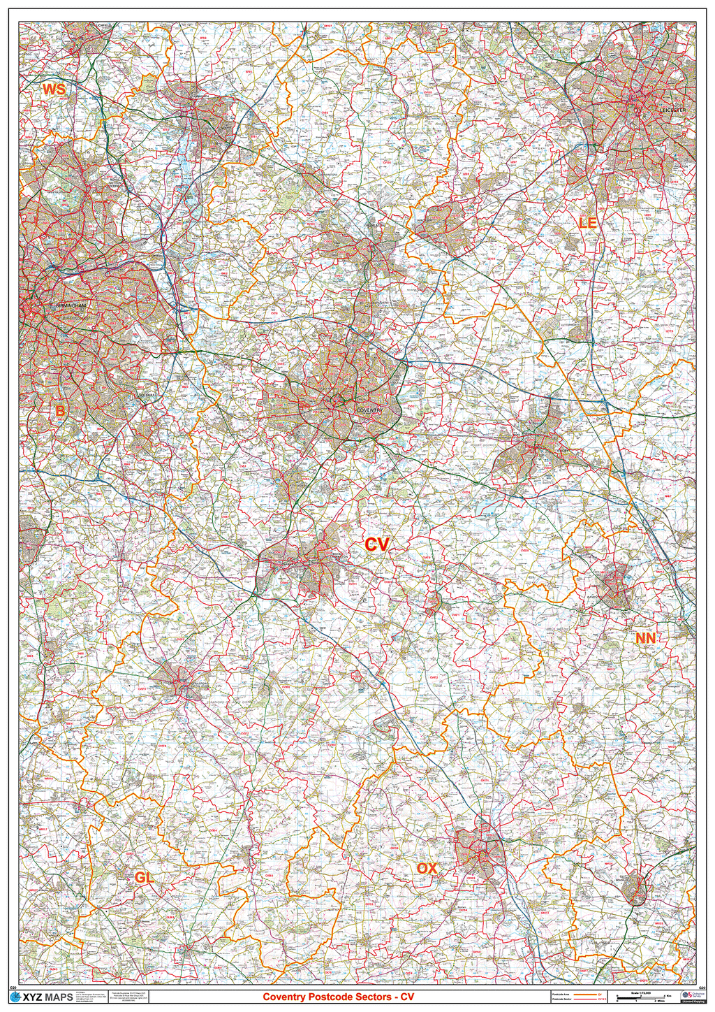 Coventry - CV - Postcode Sector Map (G20)