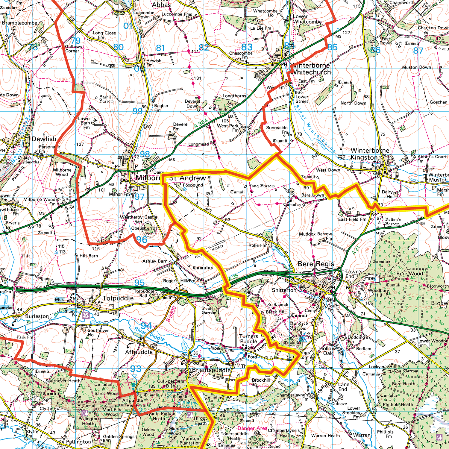 Bournemouth - BH - Postcode Sector Map (G21)