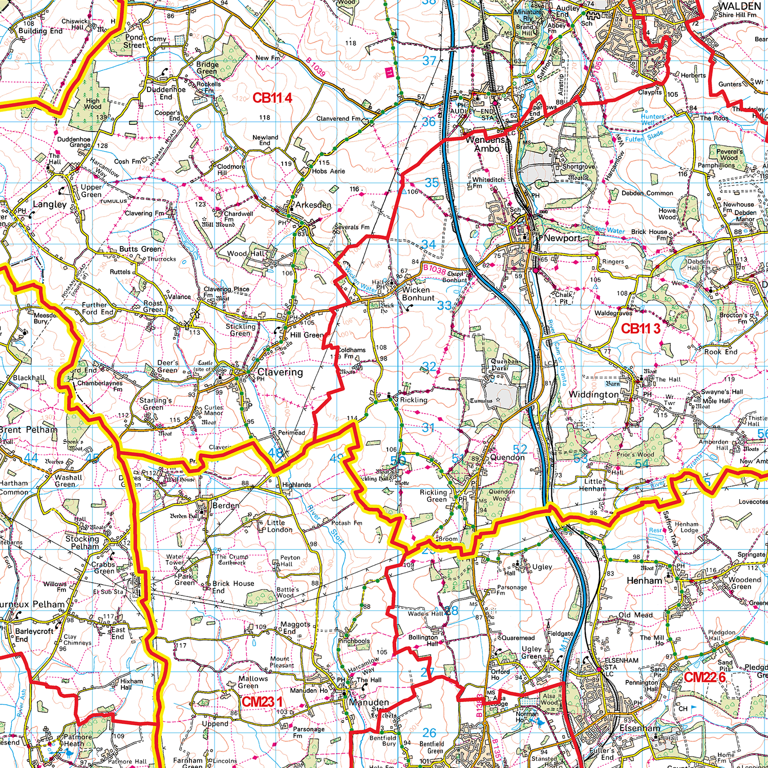 G22 Postcode Cambridge - CB - Postcode Sector Map (G22) – XYZ Maps