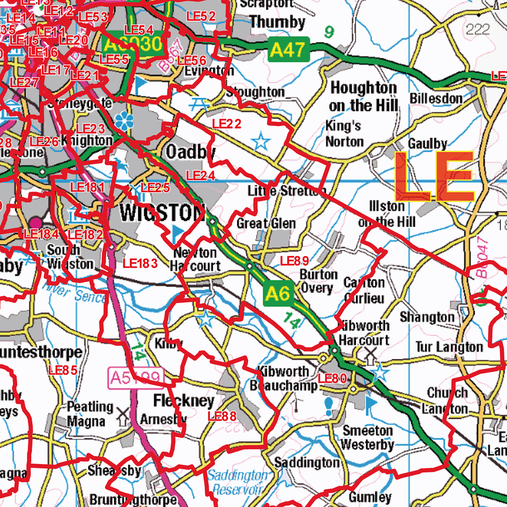 Northampton - NN - Postcode Sector Map (G25)