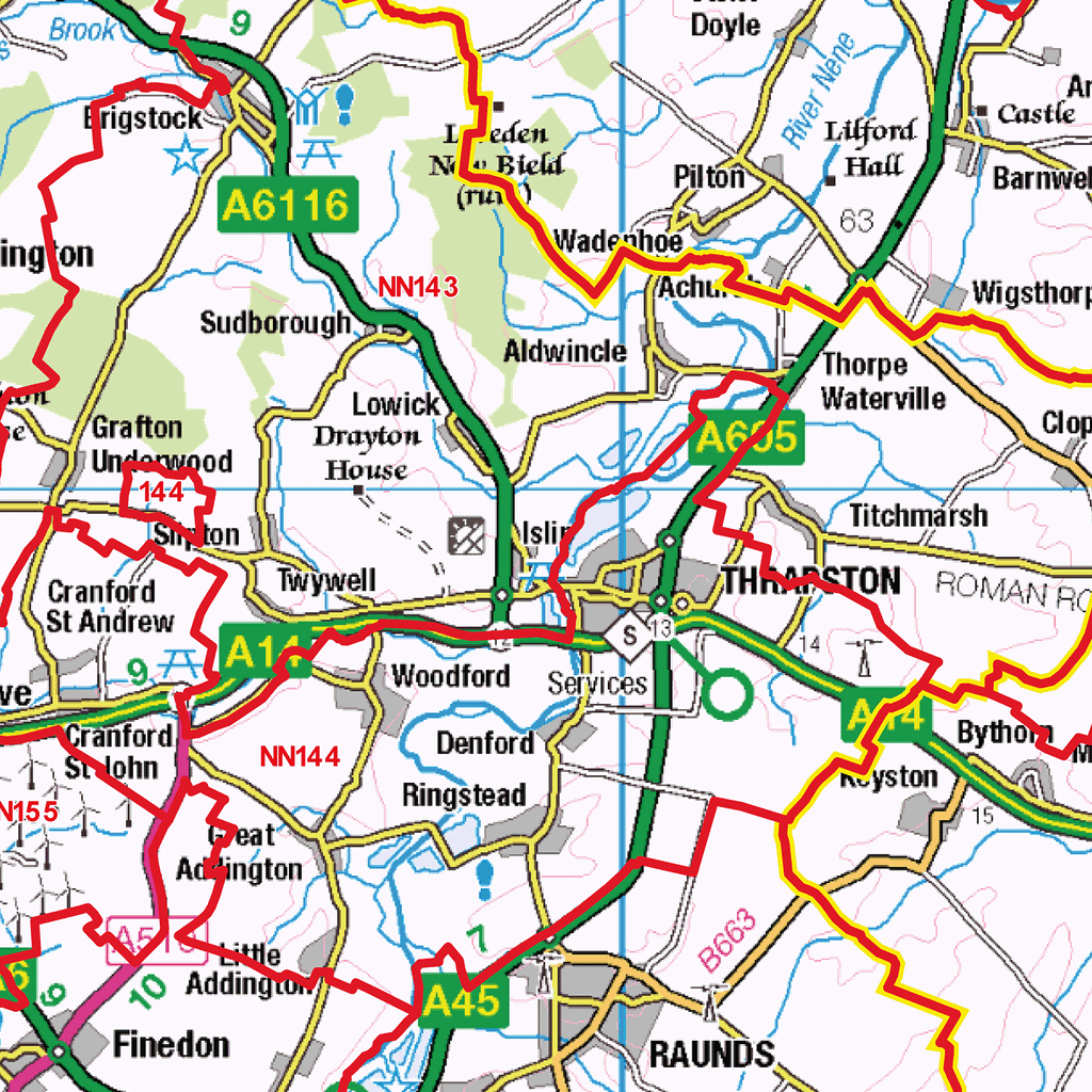 Northampton - NN - Postcode Sector Map (G25)
