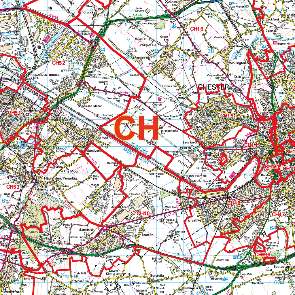 Chester - CH - Postcode Sector Map (G26)