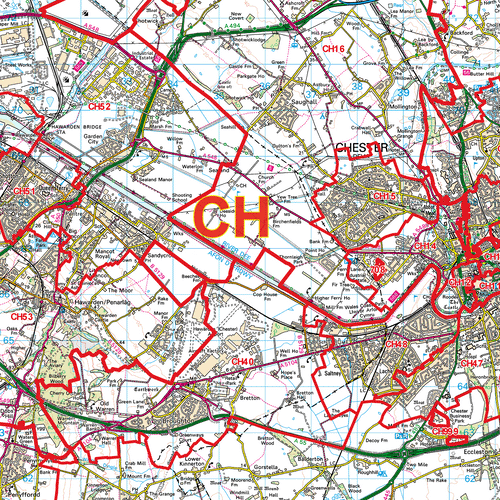 Chester - CH - Postcode Sector Map (G26)