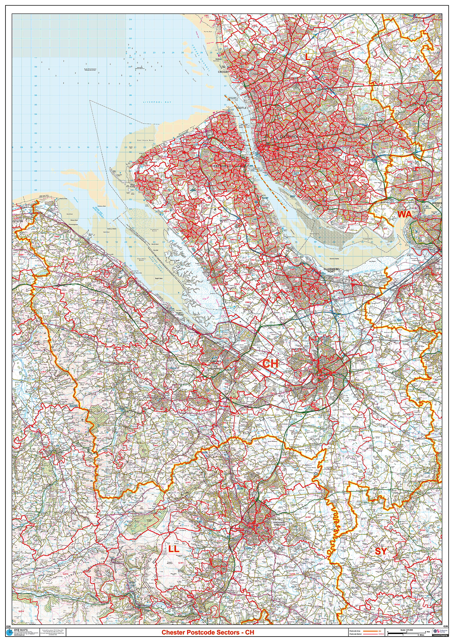 Chester - CH - Postcode Sector Map (G26)