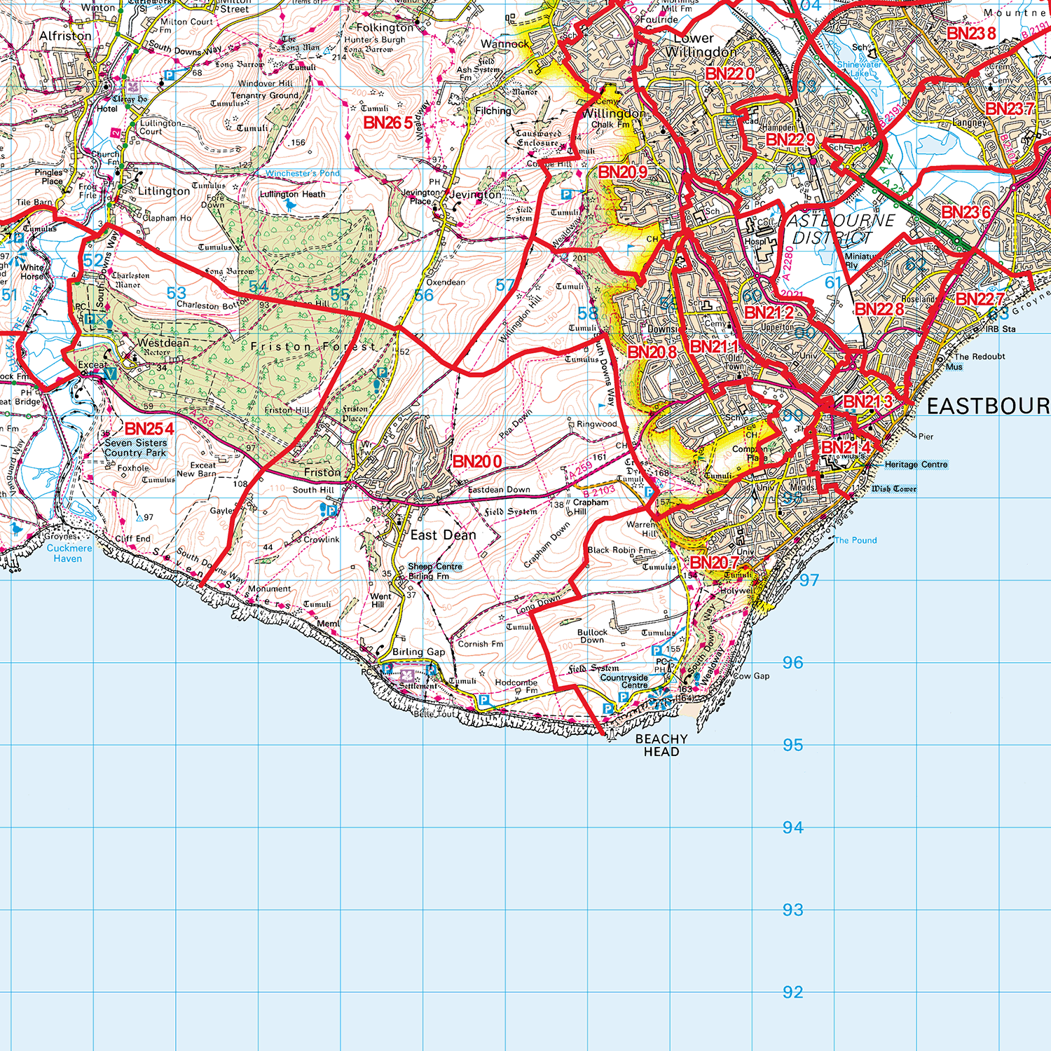 Brighton - BN - Postcode Sector Map (G27)