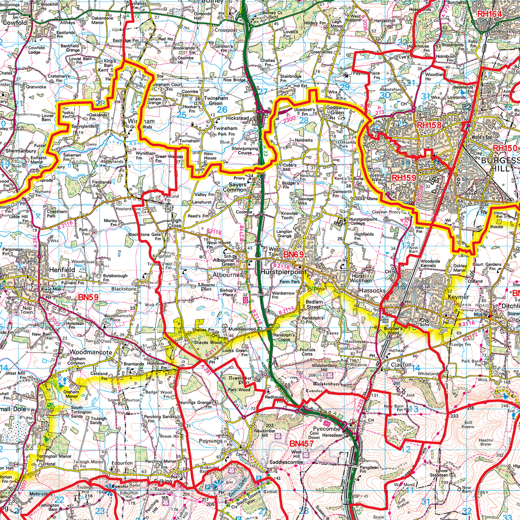 Brighton - BN - Postcode Sector Map (G27)