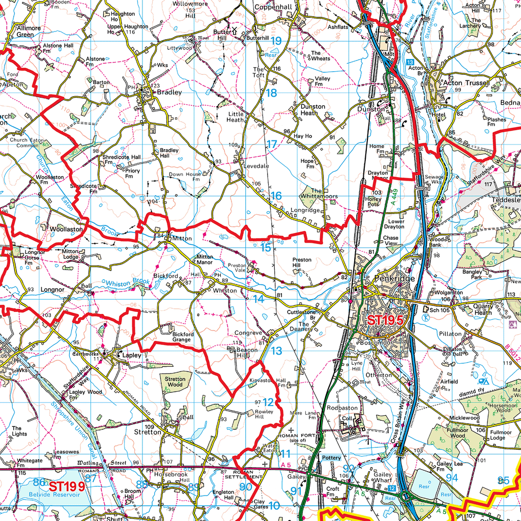 Stoke-on-Trent - ST - Postcode Sector Map (G28)