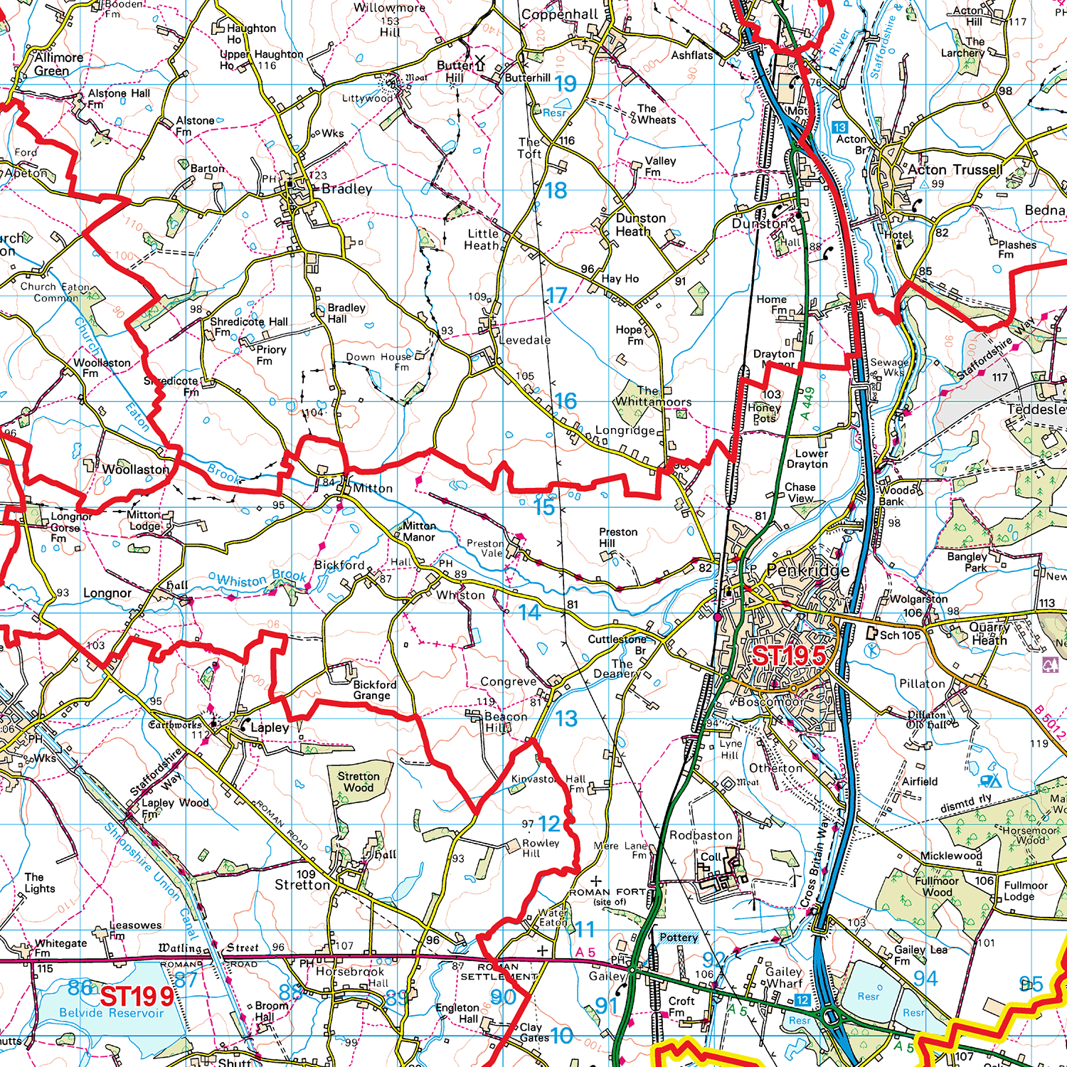 Stoke-on-Trent - ST - Postcode Sector Map (G28)