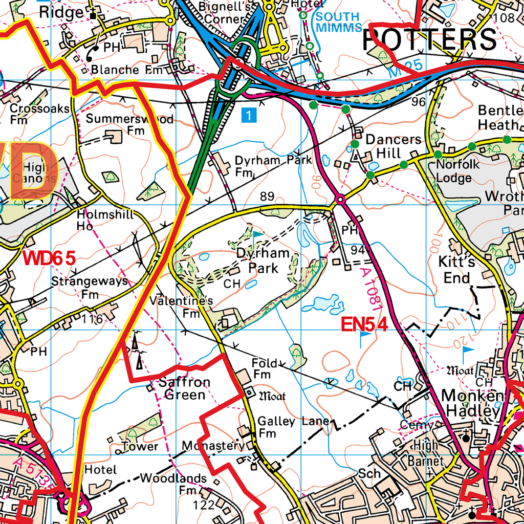 Enfield - EN - Postcode Sector Map (G29)