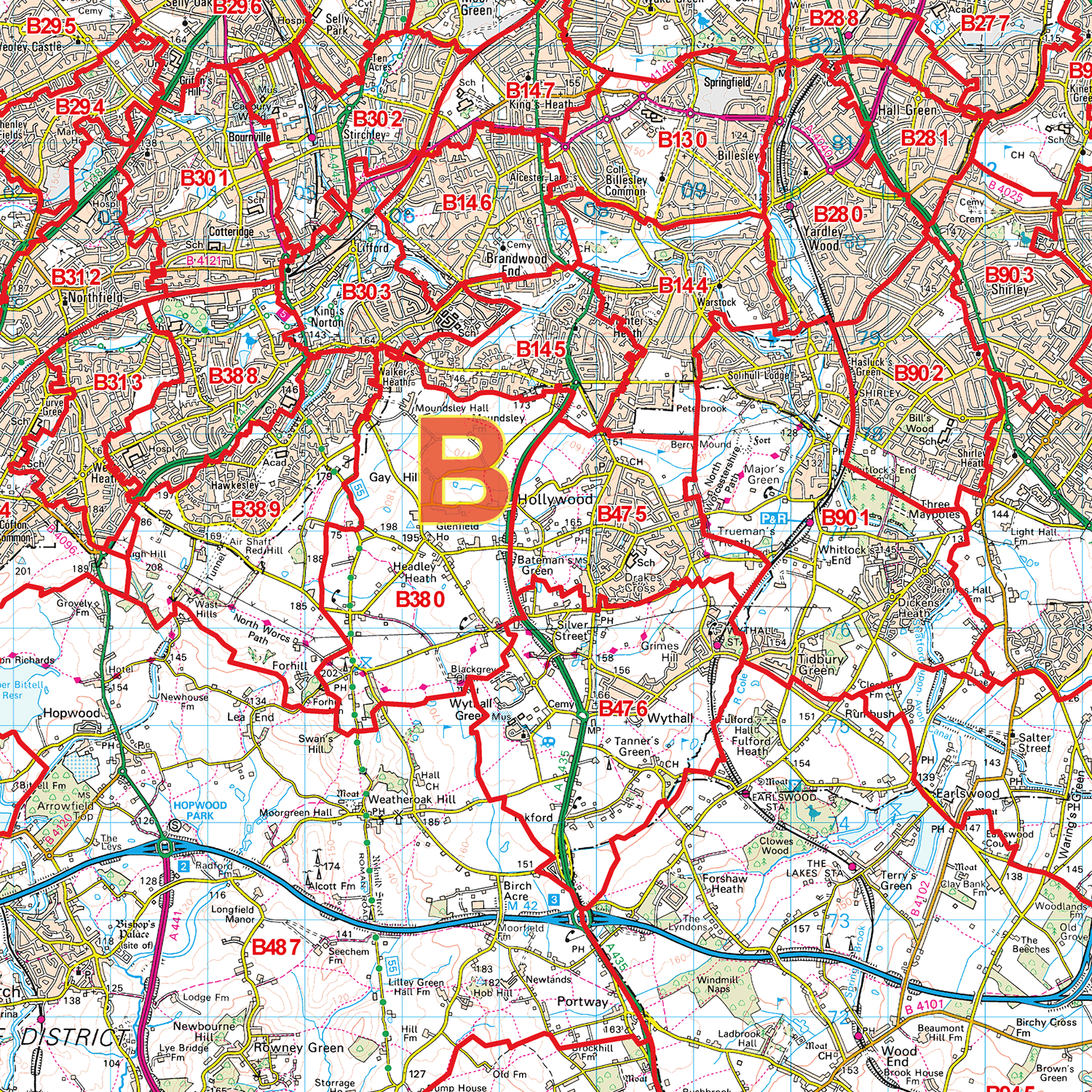 Birmingham B Postcode Sectors Map G2 XYZ Maps birmingham-b-postcode-sectors-map-g2-xyz-maps