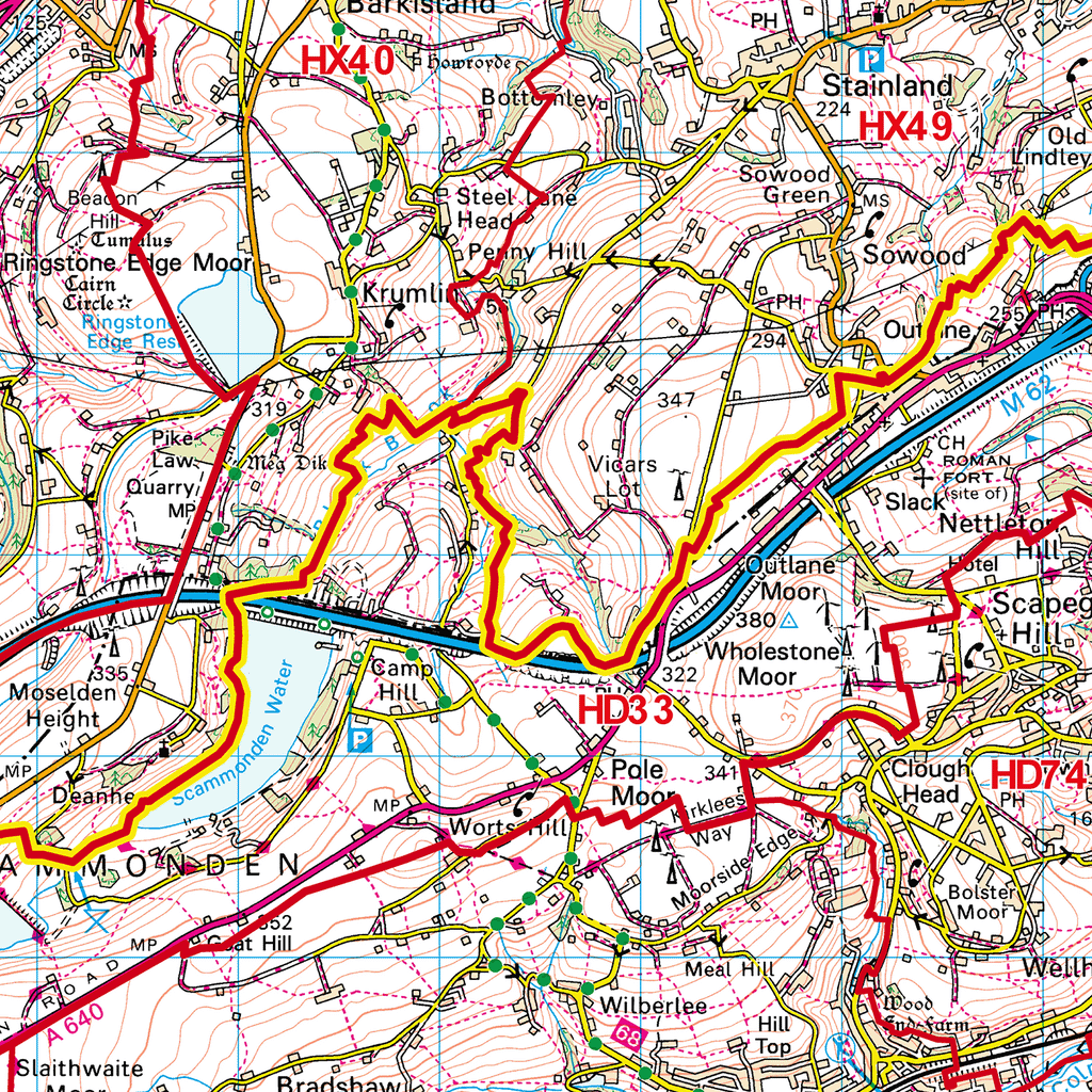 Halifax- HX - Postcode Sector Map (G30)