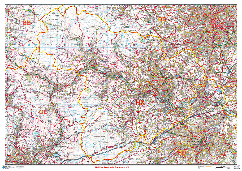 Halifax- HX - Postcode Sector Map (G30)
