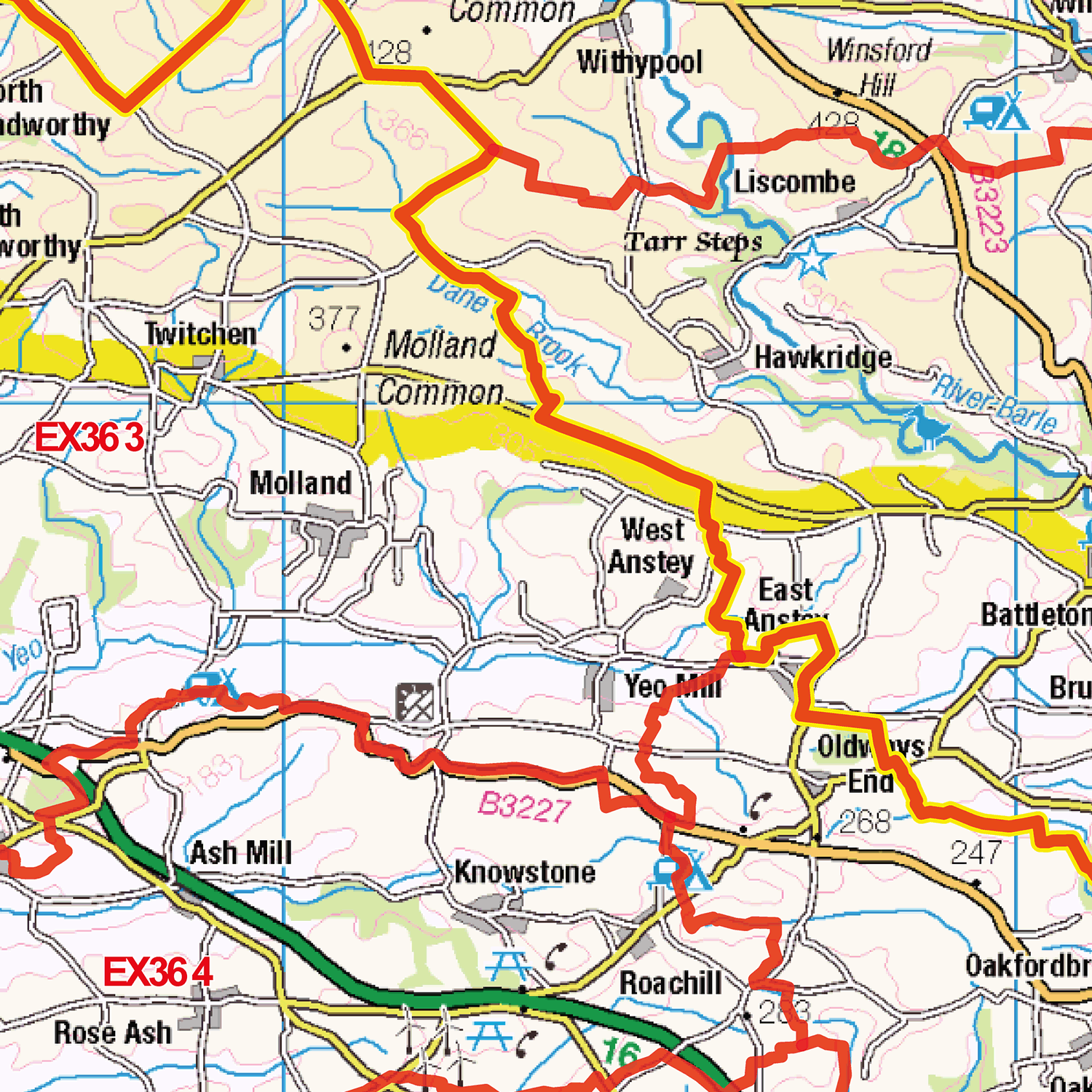 Taunton - TA - Postcode Sector Map (G32)