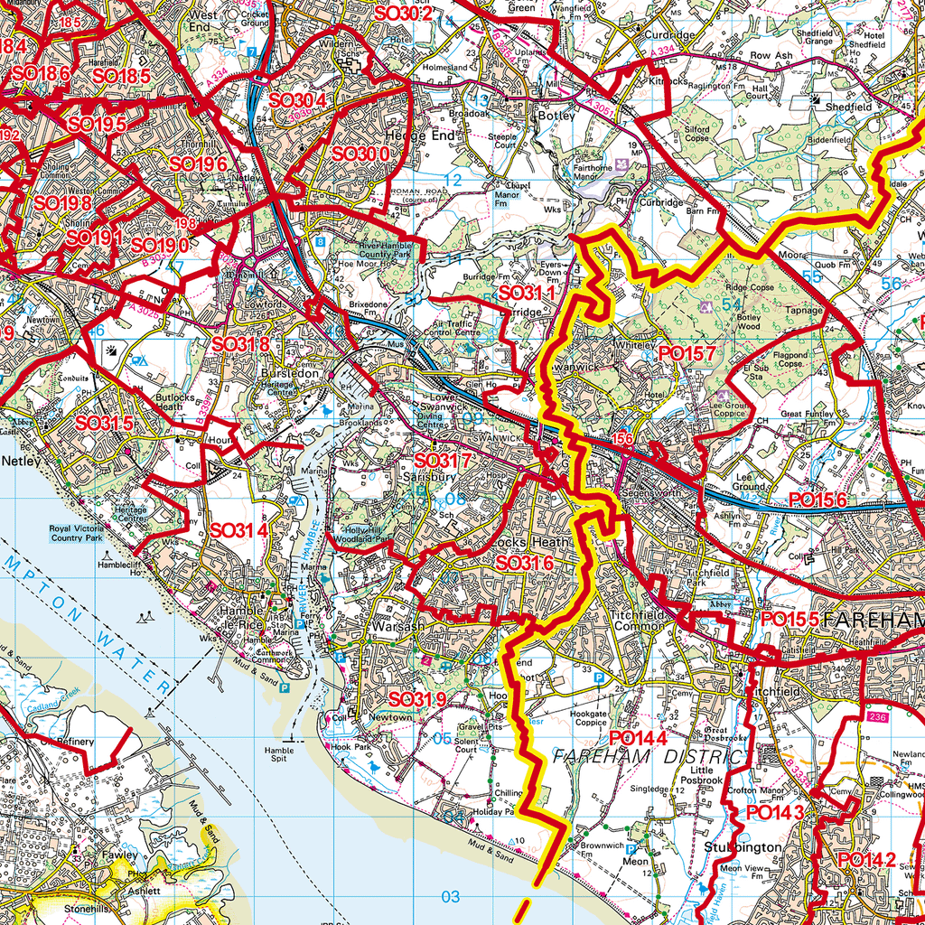 Southampton - SO - Postcode Sector Map (G35)