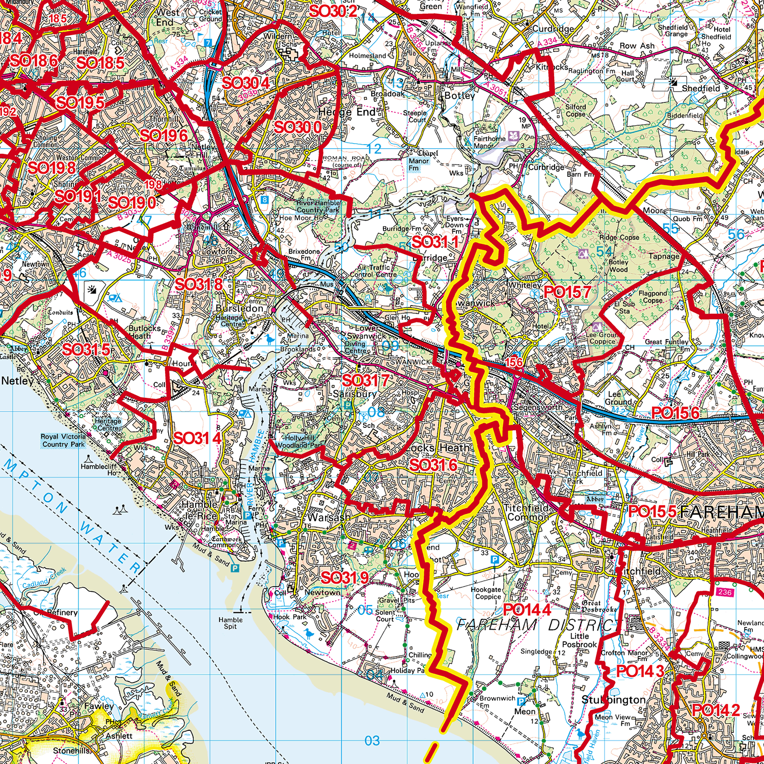 Southampton - SO - Postcode Sector Map (G35)