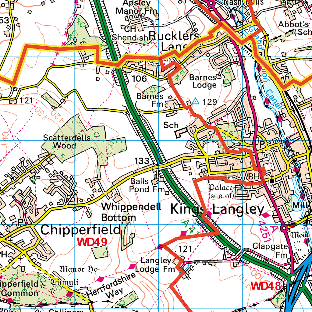 Watford - WD - Postcode Sector Map (G36)