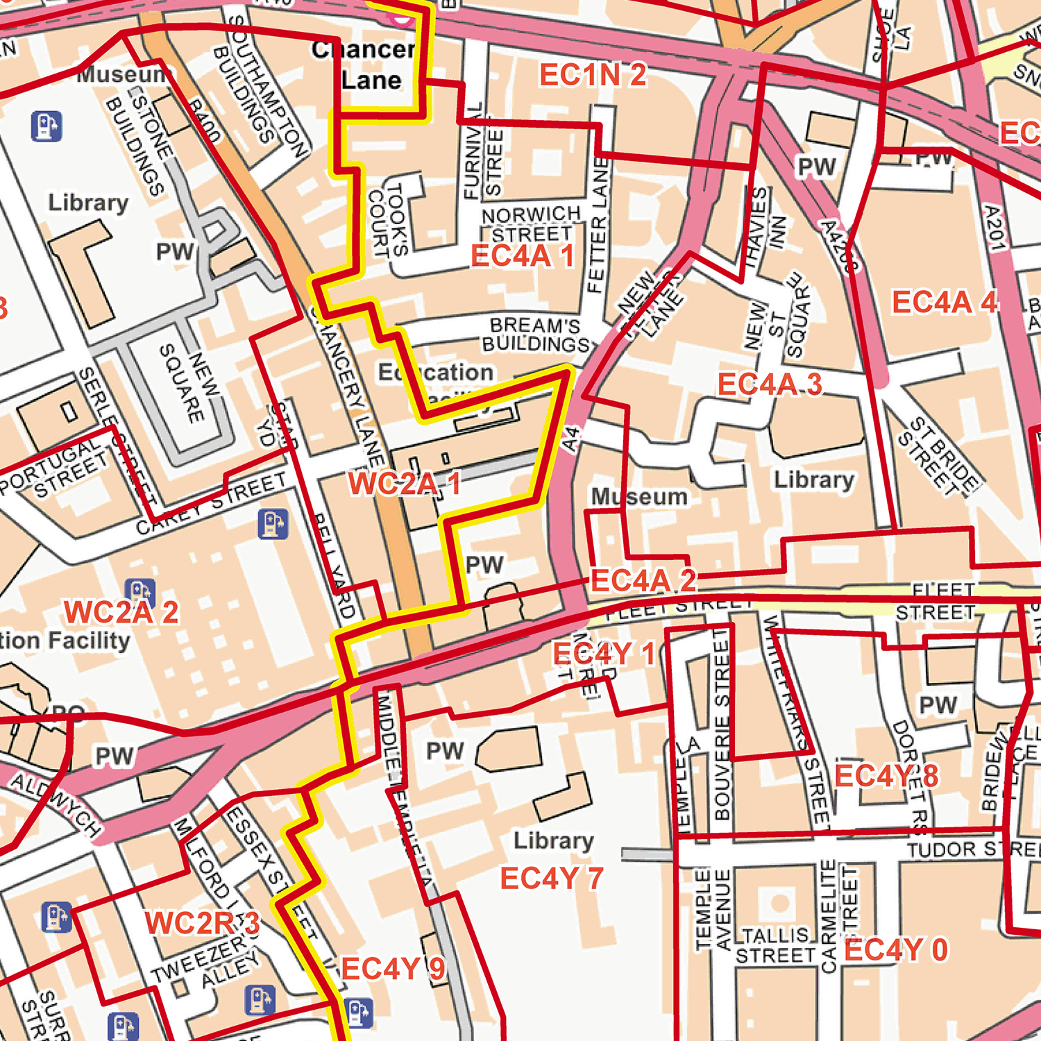 East City London - EC - Postcode Sector Map (G37)