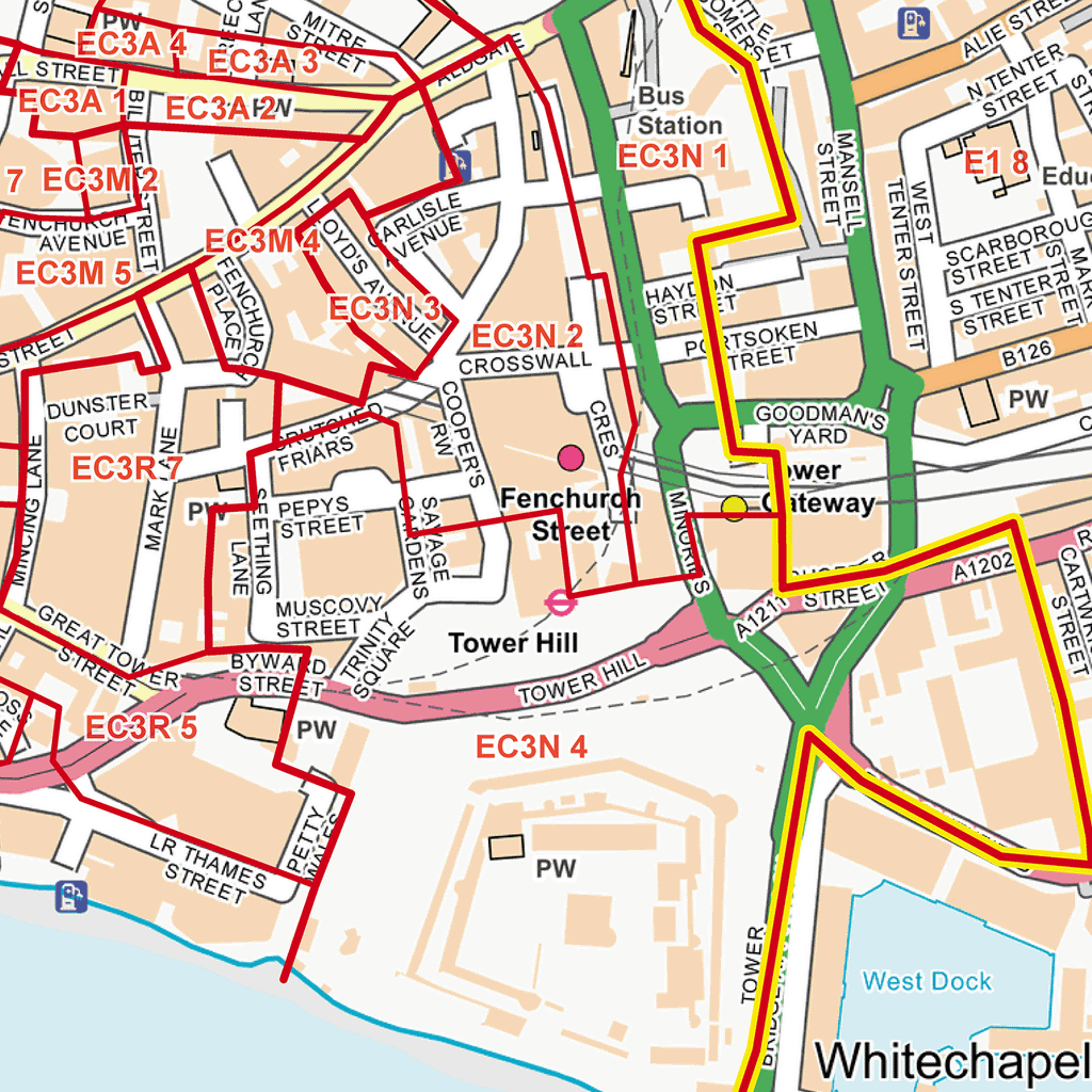 East City London - EC - Postcode Sector Map (G37)