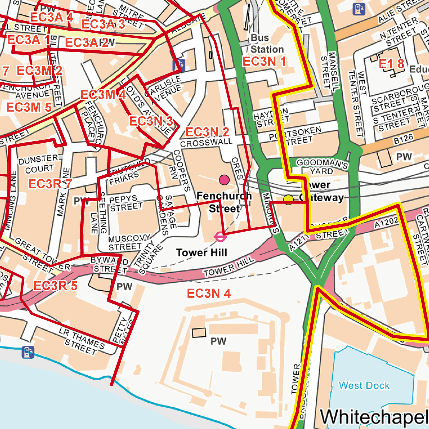 East City London - EC - Postcode Sector Map (G37)