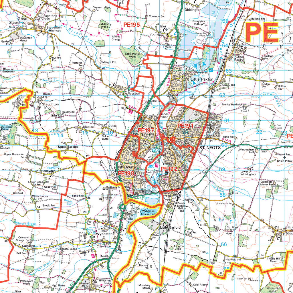 Milton Keynes - MK - Postcode Sector Map (G39)