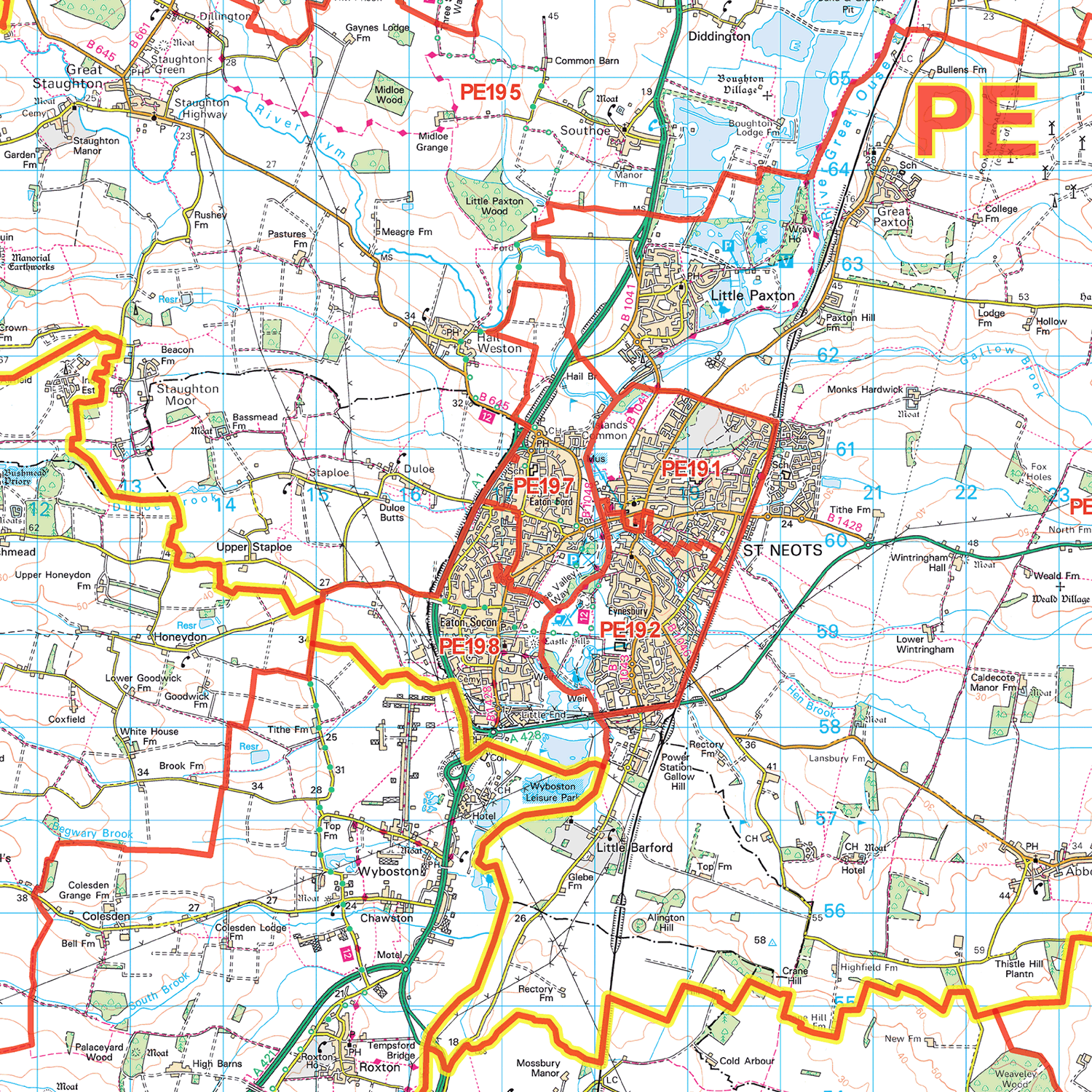 Milton Keynes - MK - Postcode Sector Map (G39)