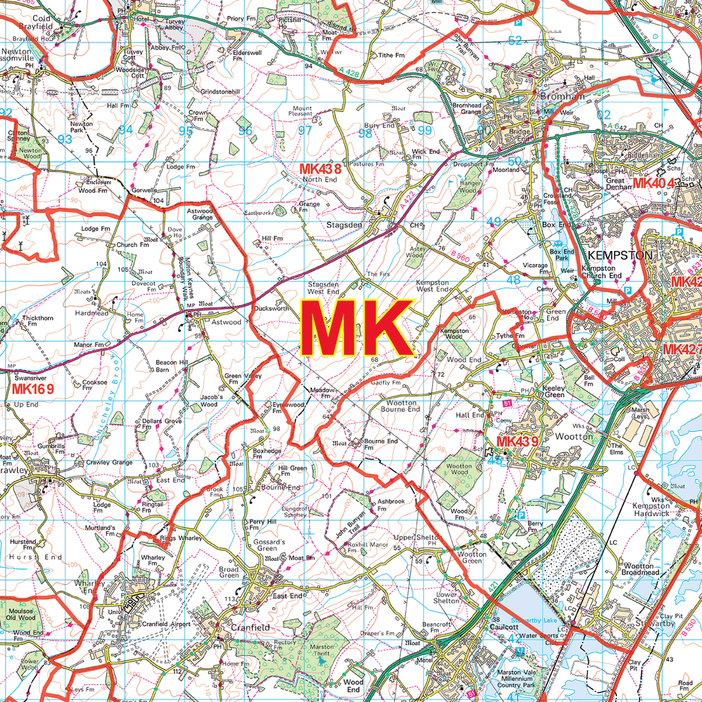 Milton Keynes MK Postcode Sector Map G39 XYZ Maps milton-keynes-mk-postcode-sector-map-g39-xyz-maps