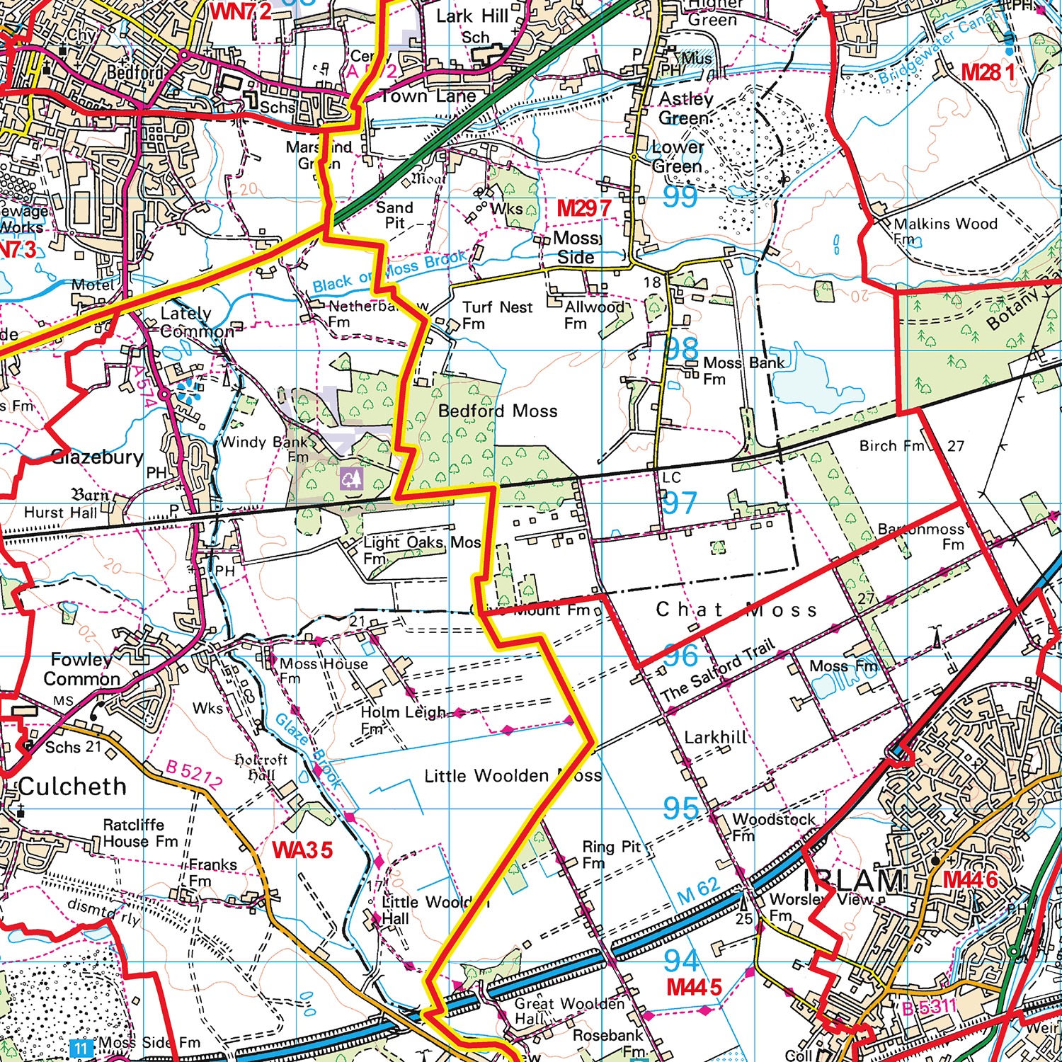 Manchester - M - Postcode Sectors Map (G3)