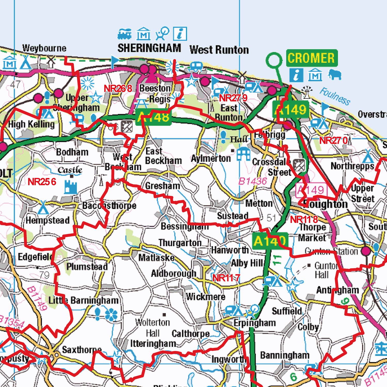 Norwich - NR - Postcode Sector Map (G42)