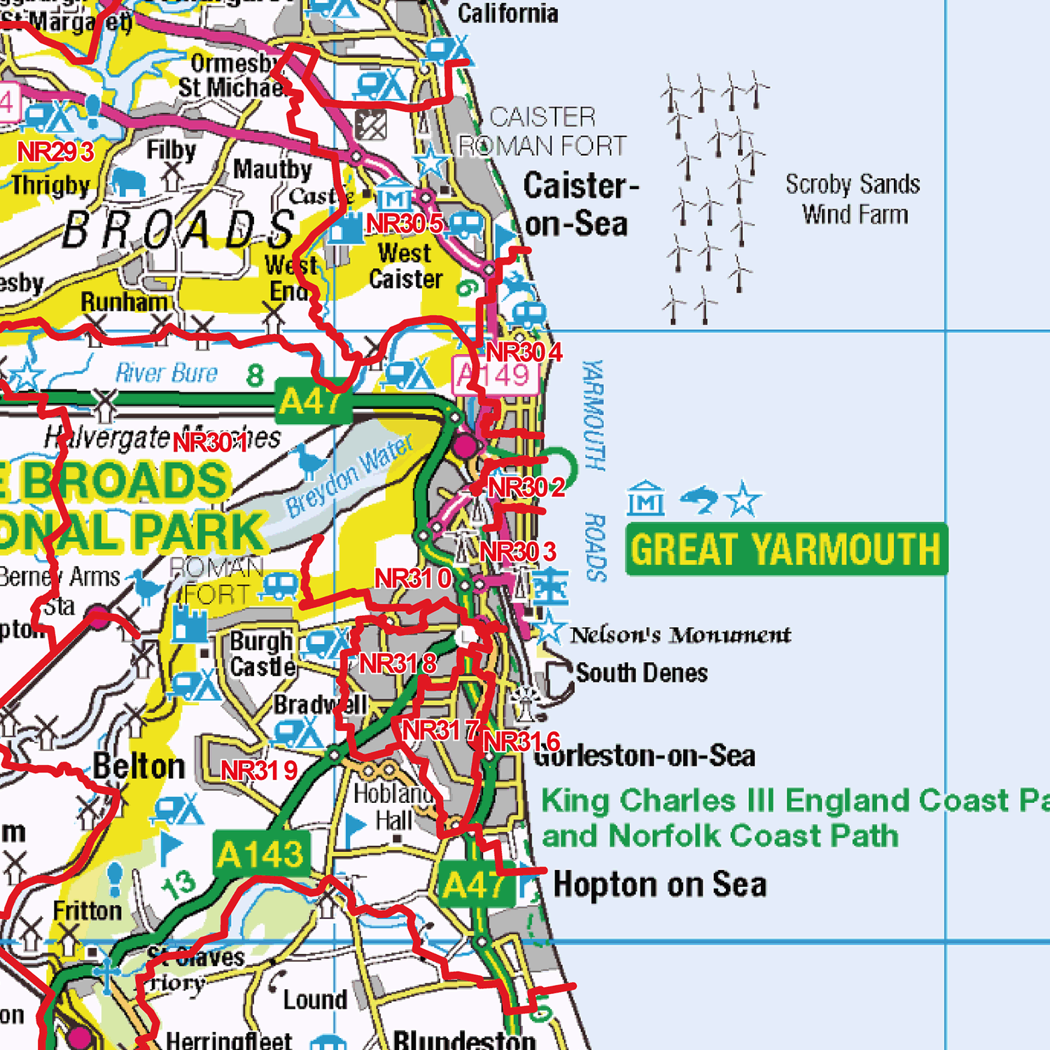 Norwich - NR - Postcode Sector Map (G42)
