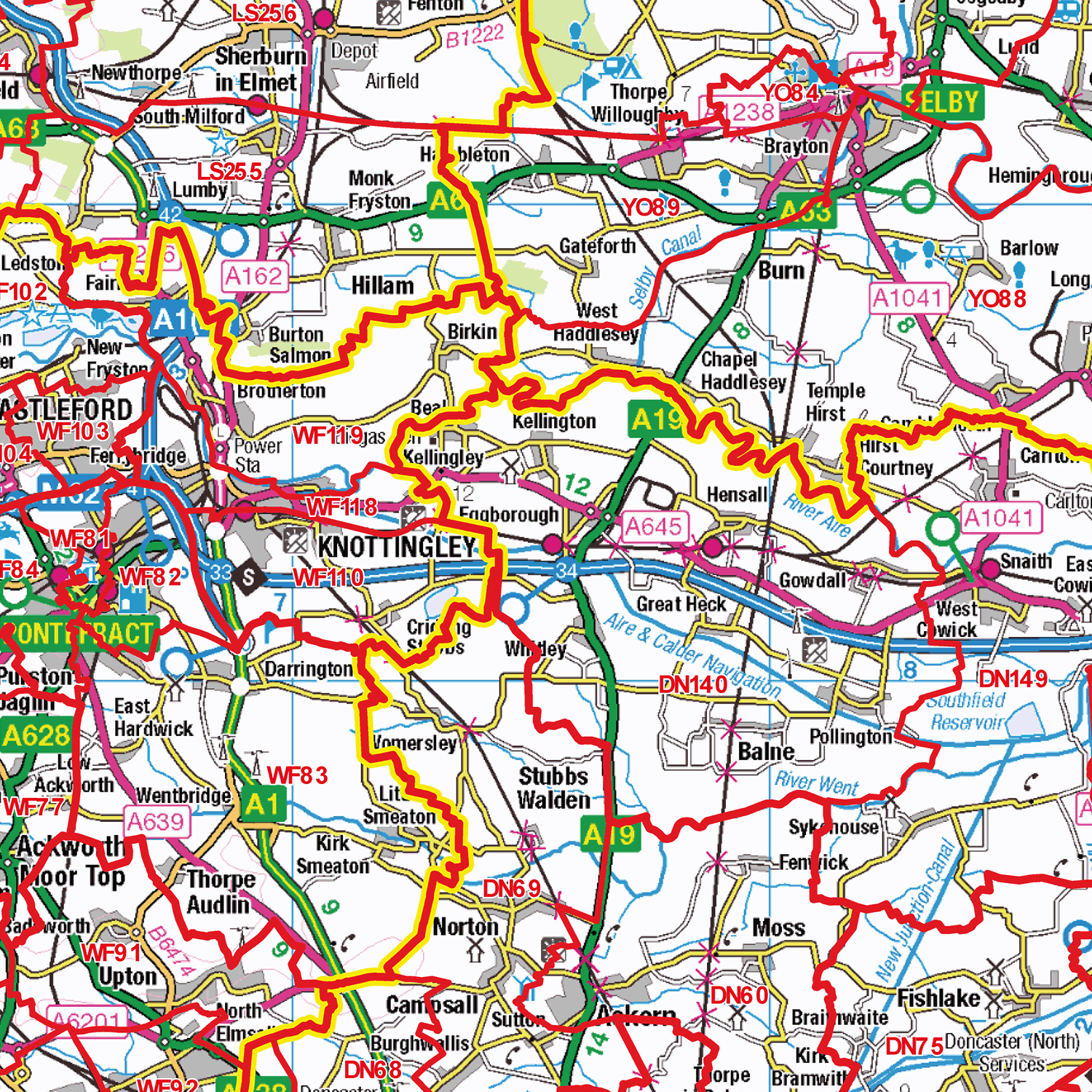 York - YO - Postcode Sector Map (G43)