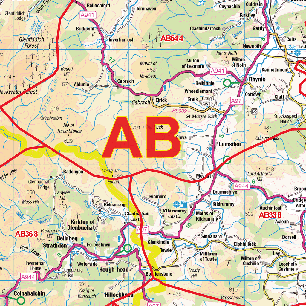 Aberdeen - AB - Postcode Sector Map (G46)