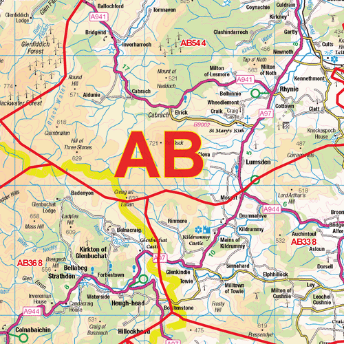 Aberdeen - AB - Postcode Sector Map (G46)