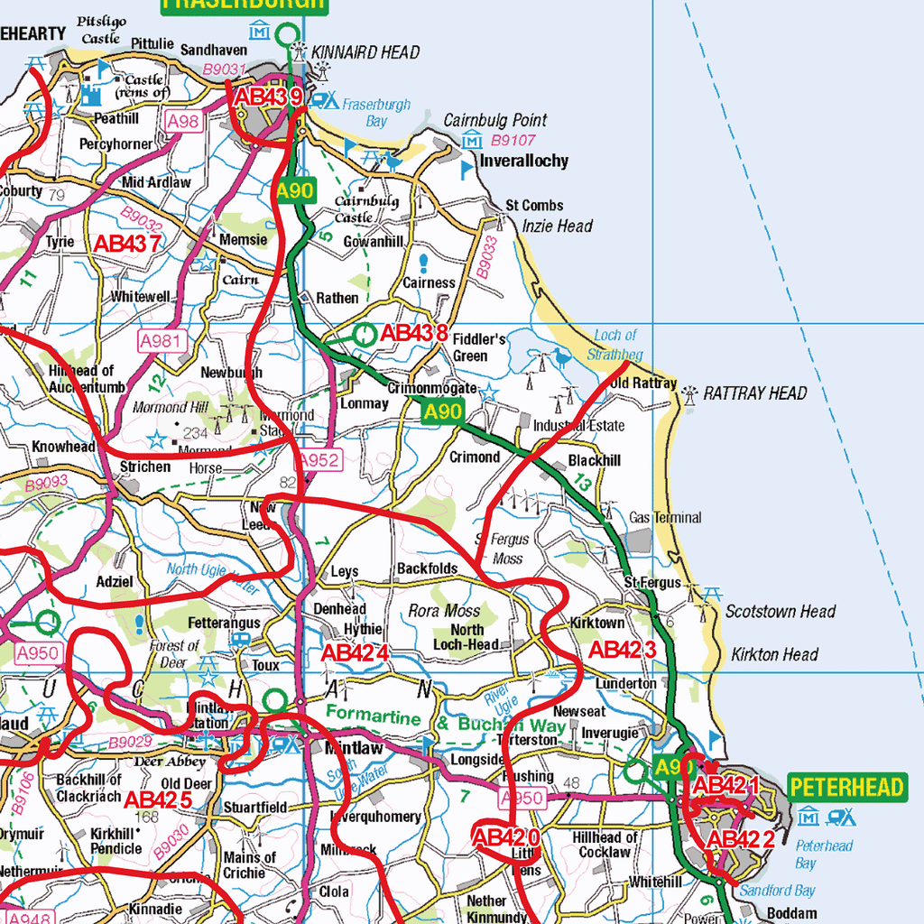 Aberdeen - AB - Postcode Sector Map (G46)