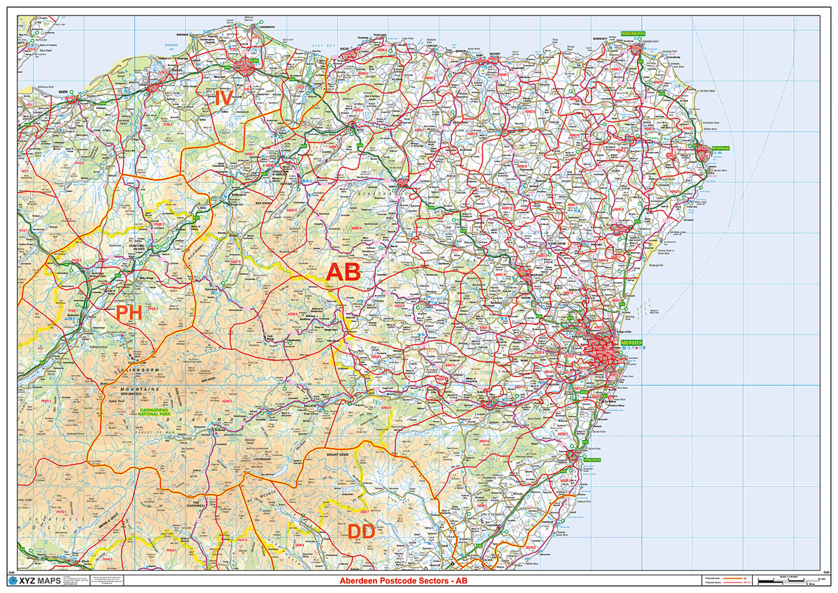 G46 Postcode Aberdeen - AB - Postcode Sector Map (G46) – XYZ Maps