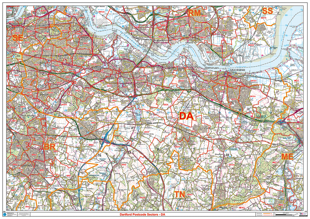 Dartford - DA - Postcode Sector Map (G48)