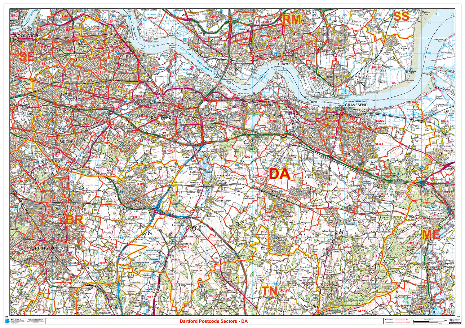 Dartford - DA - Postcode Sector Map (G48)